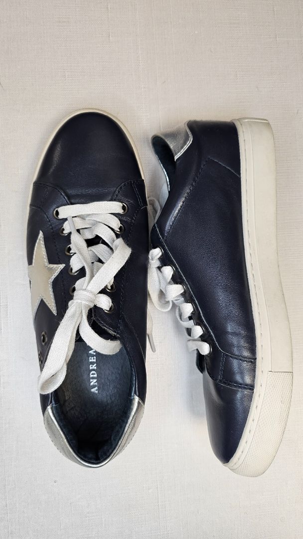 Andrea Biani Navy Star Sneaker (38)