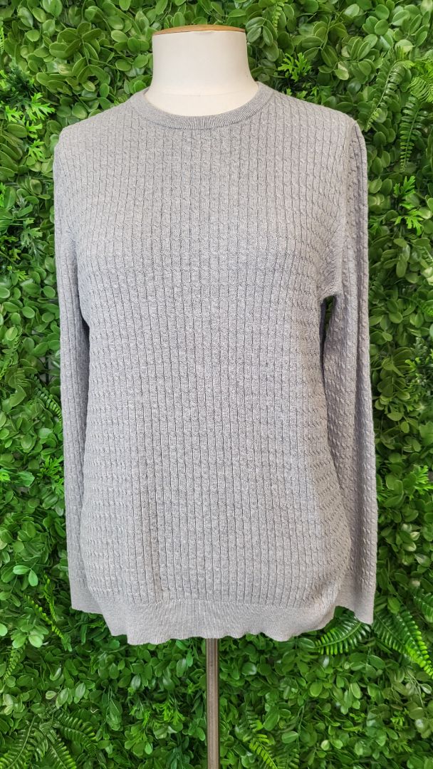 Massimmo Dutti Grey Mini Cable Knit (12)
