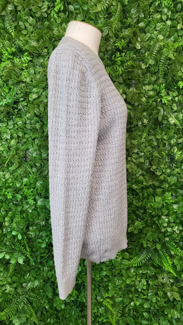 Massimmo Dutti Grey Mini Cable Knit (12)