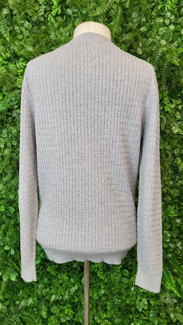 Massimmo Dutti Grey Mini Cable Knit (12)