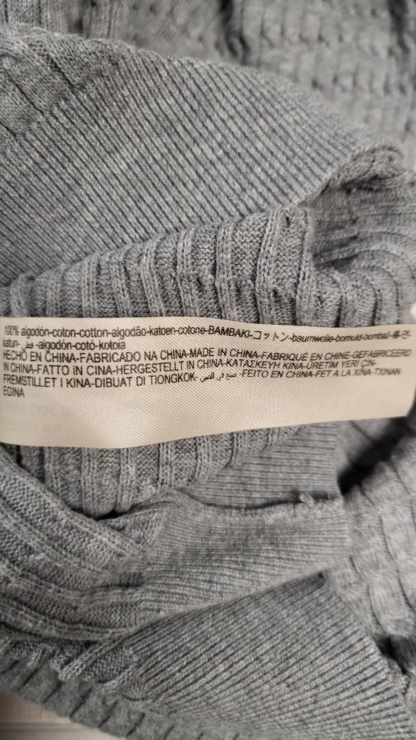 Massimmo Dutti Grey Mini Cable Knit (12)