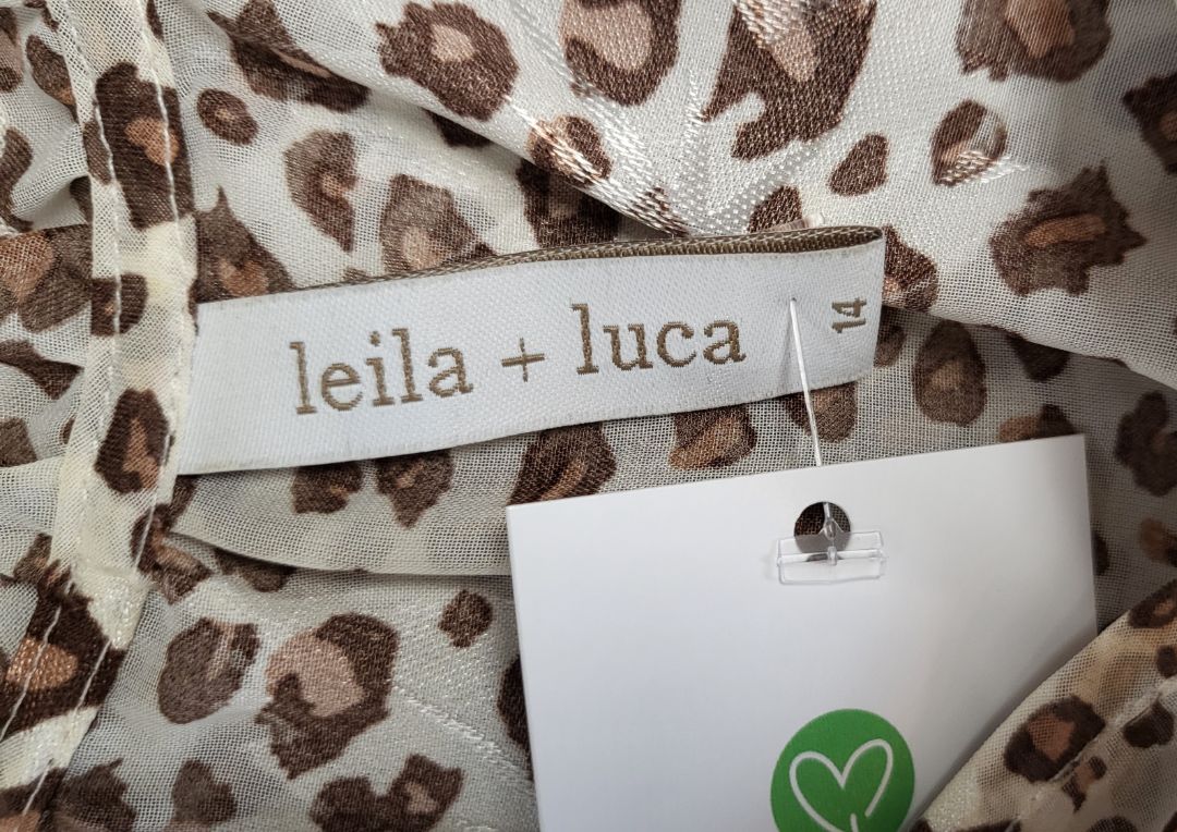 Leila+ Luca Animal Print 3/4 Sleeve Top (14)