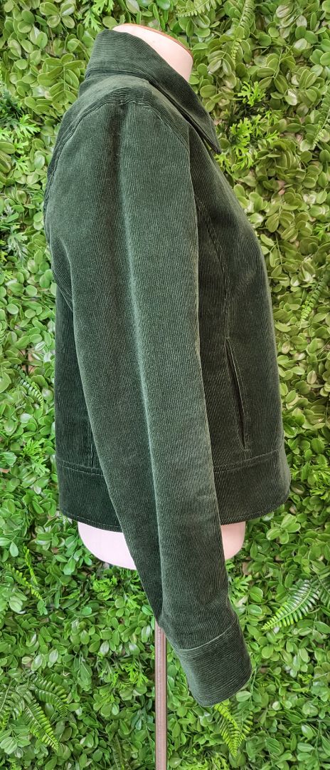 Trenery Green Cord Biker Jacket (8)