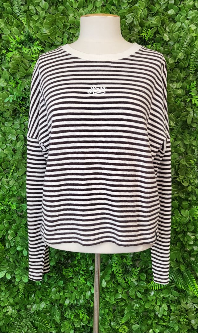 RVCA White/Brown Long Sleeve Tee (10)