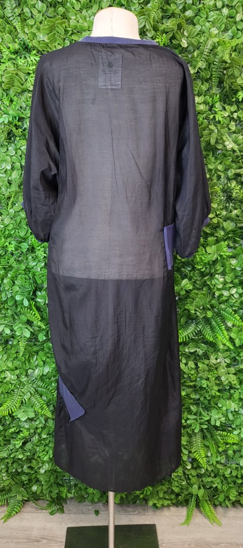 Blacklist Blue/Black Silk Dress (10-14)