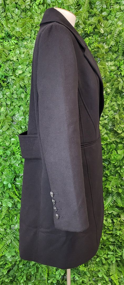 Forever New Black Dress Coat (12)