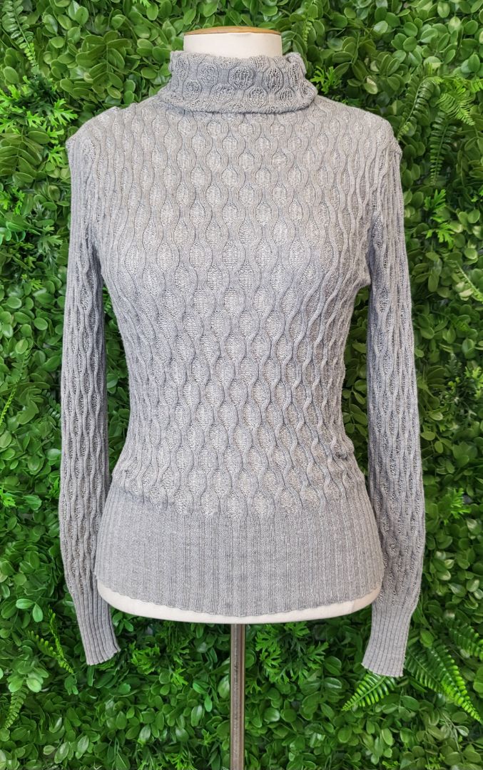 Unknown Grey Roll Neck Knit (10)