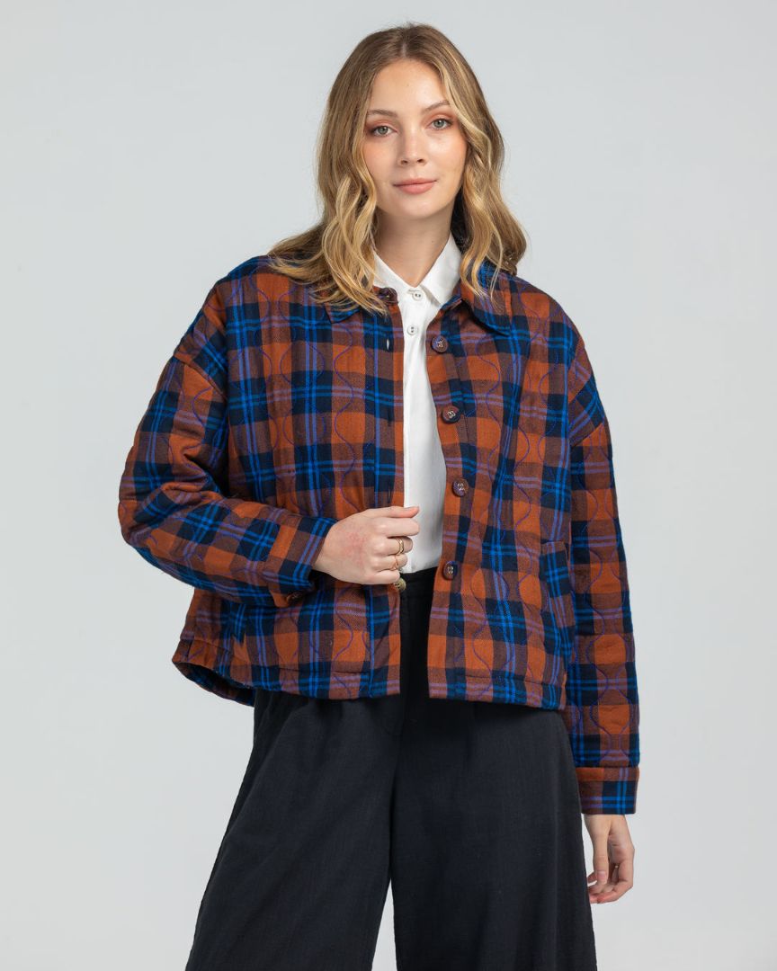 Boom Shankar Brown/Blue Quilted Jacket (14)