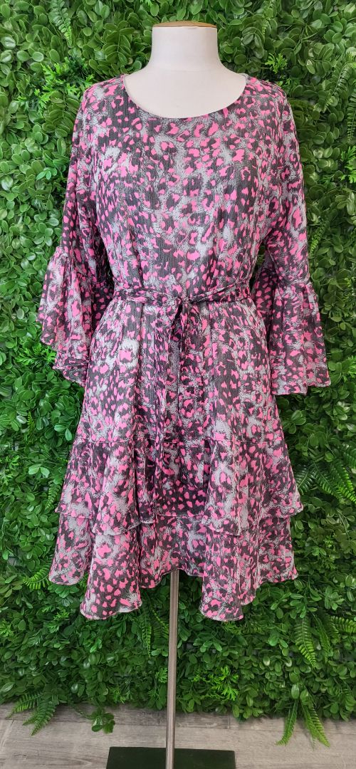 Charlo Animal Print Frill Dress (8)