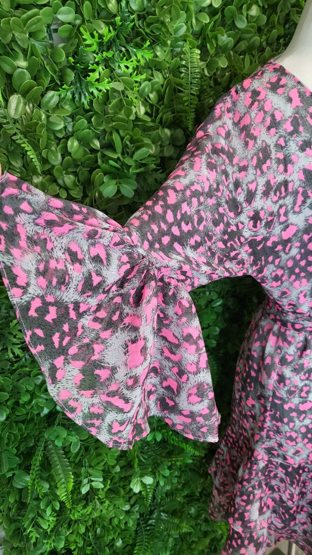 Charlo Animal Print Frill Dress (8)