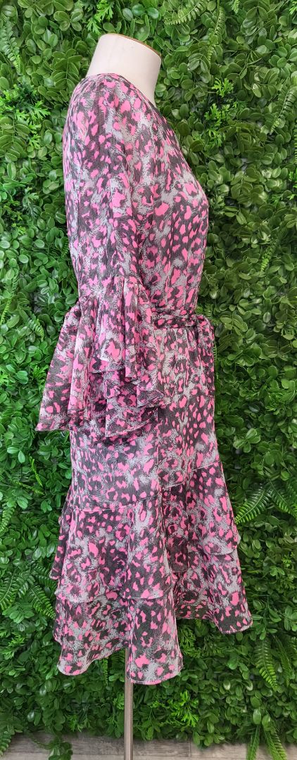 Charlo Animal Print Frill Dress (8)