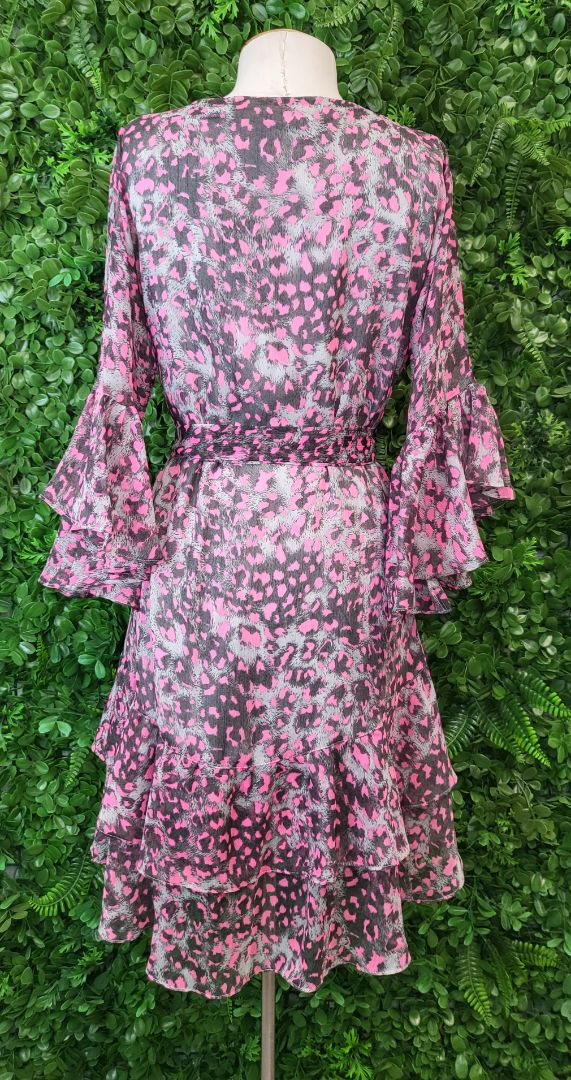 Charlo Animal Print Frill Dress (8)