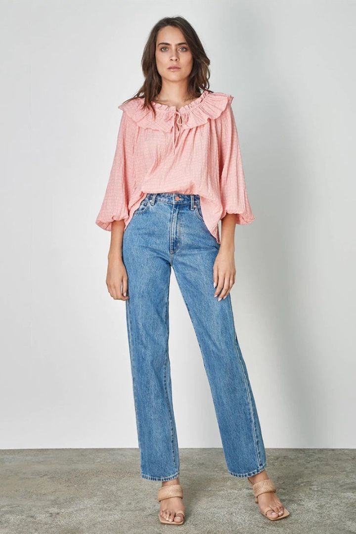 Esmaee Coral Frill Neck Top (10-12)