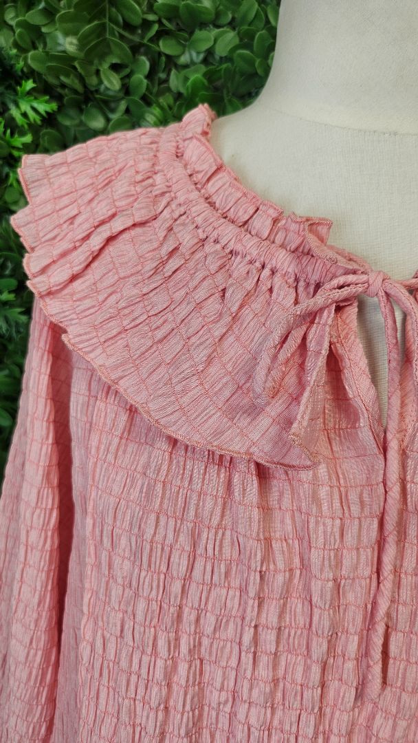 Esmaee Coral Frill Neck Top (10-12)