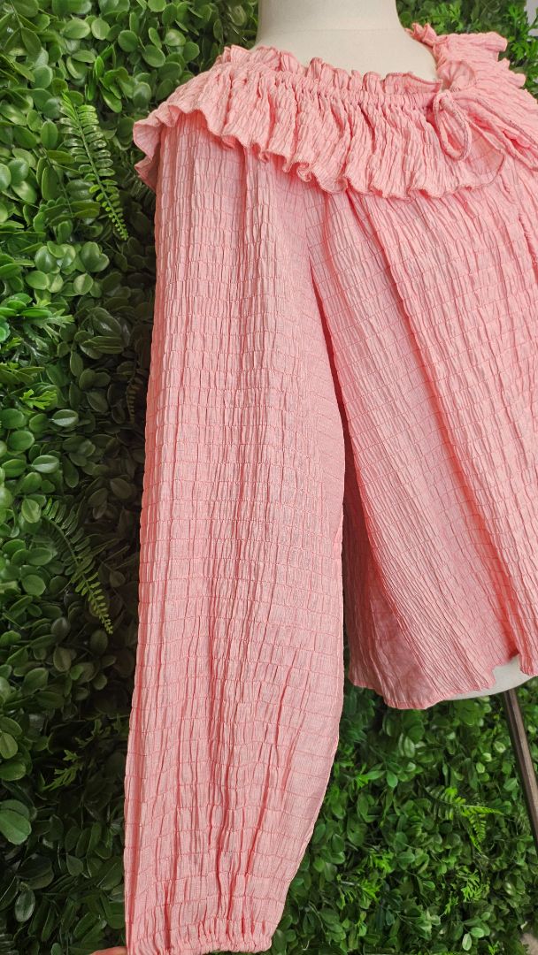 Esmaee Coral Frill Neck Top (10-12)