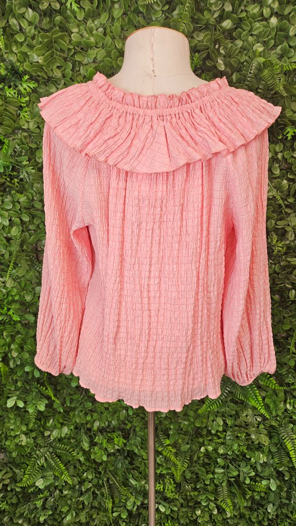 Esmaee Coral Frill Neck Top (10-12)