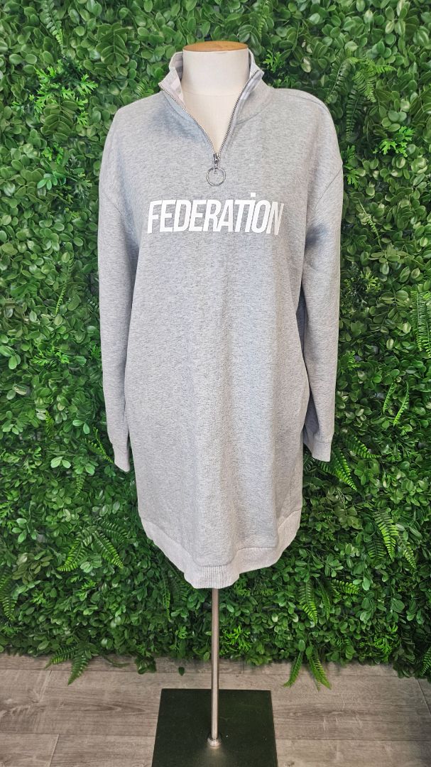 Federation Grey Sweatshirt Dress (12)