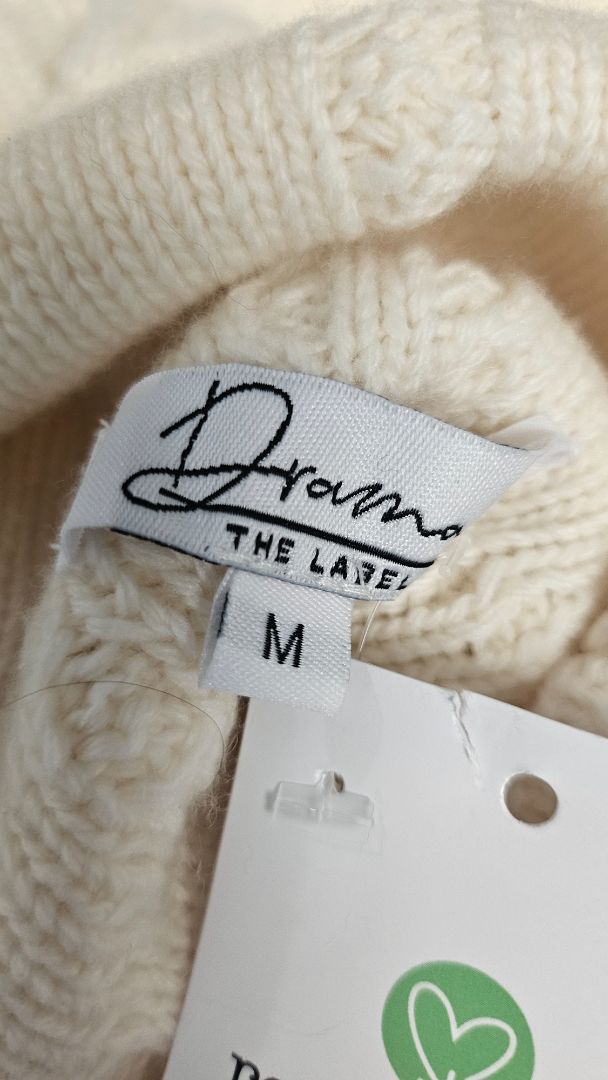 Drama The Label Cream Cable Knit Dress (12)