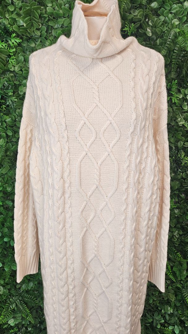 Drama The Label Cream Cable Knit Dress (12)