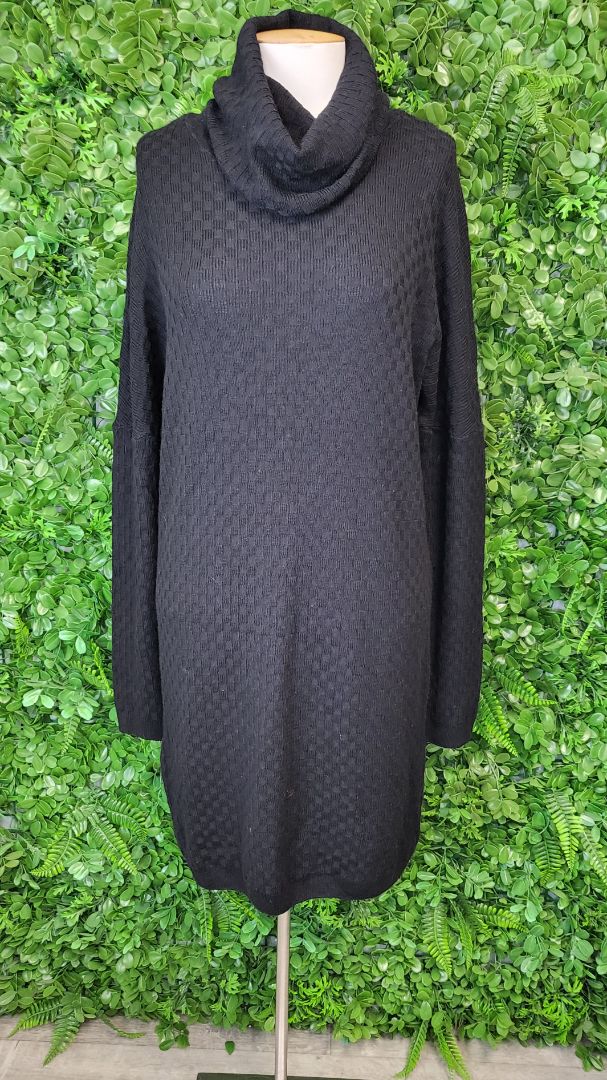Ivy Blu Black Merino Knit Dress (10)