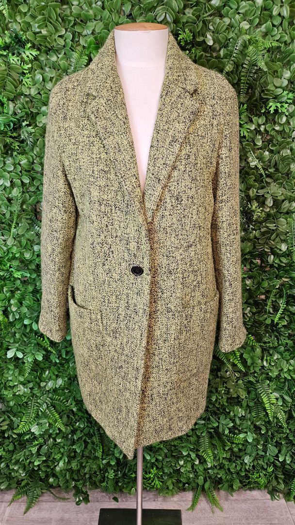 Maison Scotch Green Wool Blend Coat 10/12