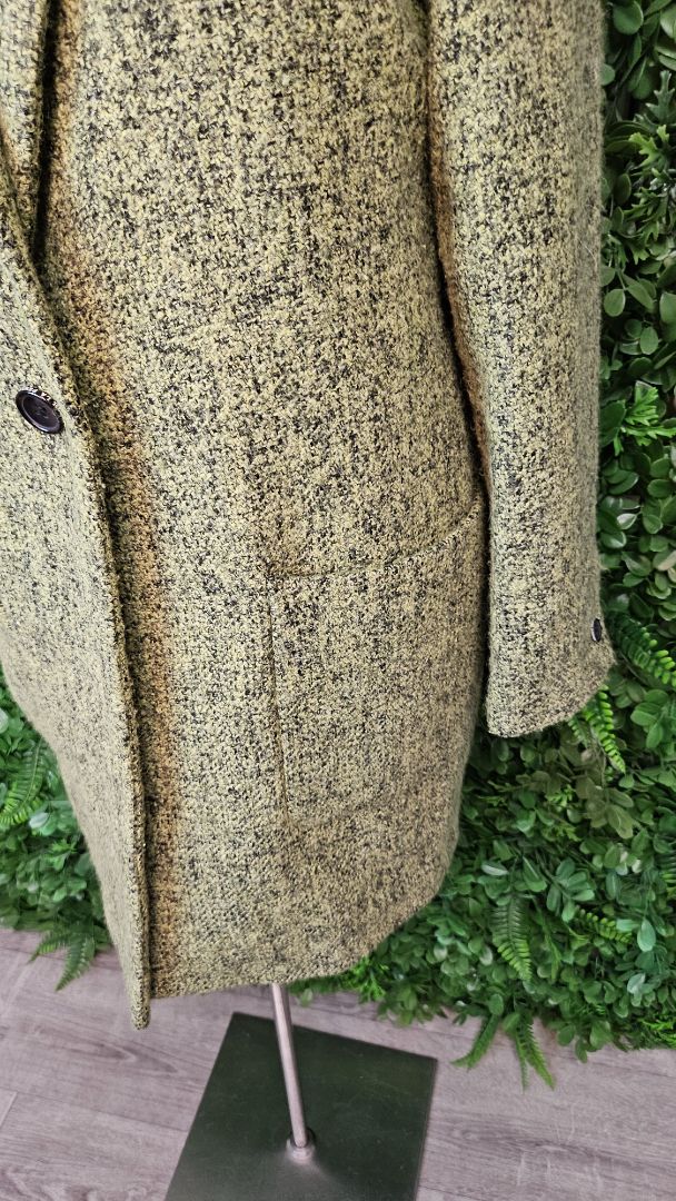 Maison Scotch Green Wool Blend Coat 10/12