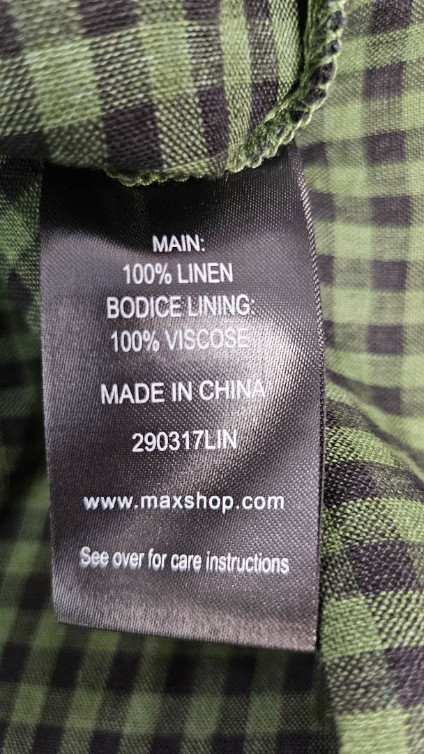 Max Green Gingham Gemma Dress BNWT (16)