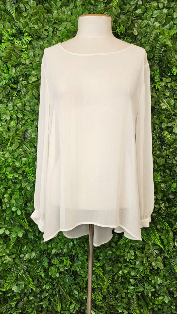 David Pond Cream Sheer Blouse (10)