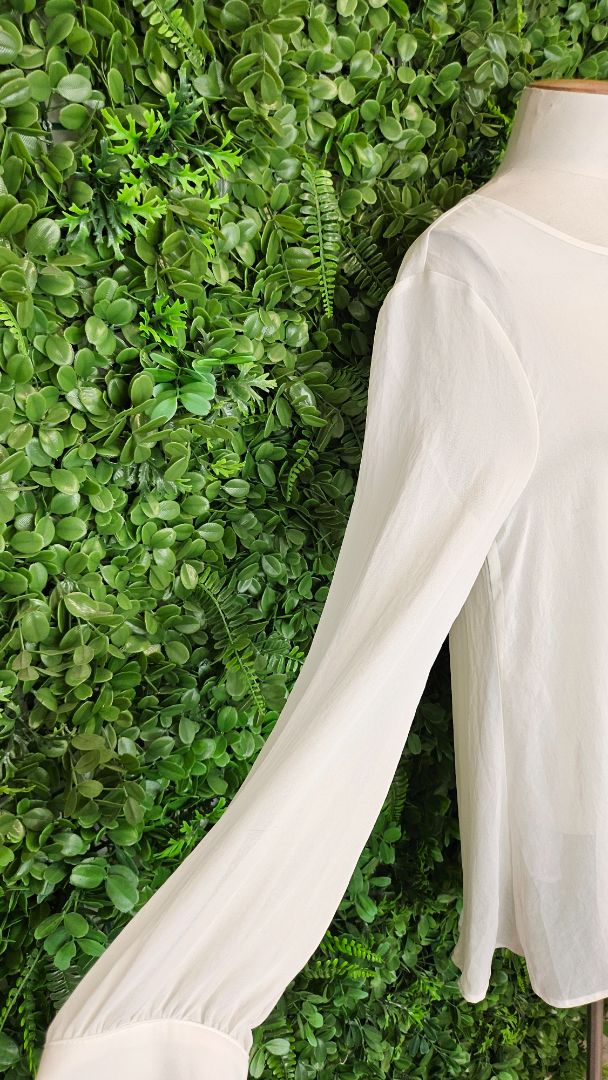 David Pond Cream Sheer Blouse (10)