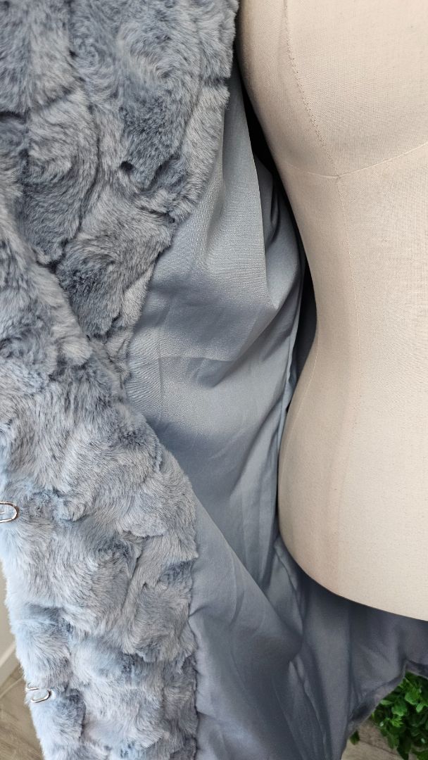 Augustine Dusty Blue Bobbie Coat BNWT (14)