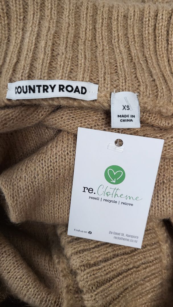 Country Road Tan Longline Cardi Knit (8-10)