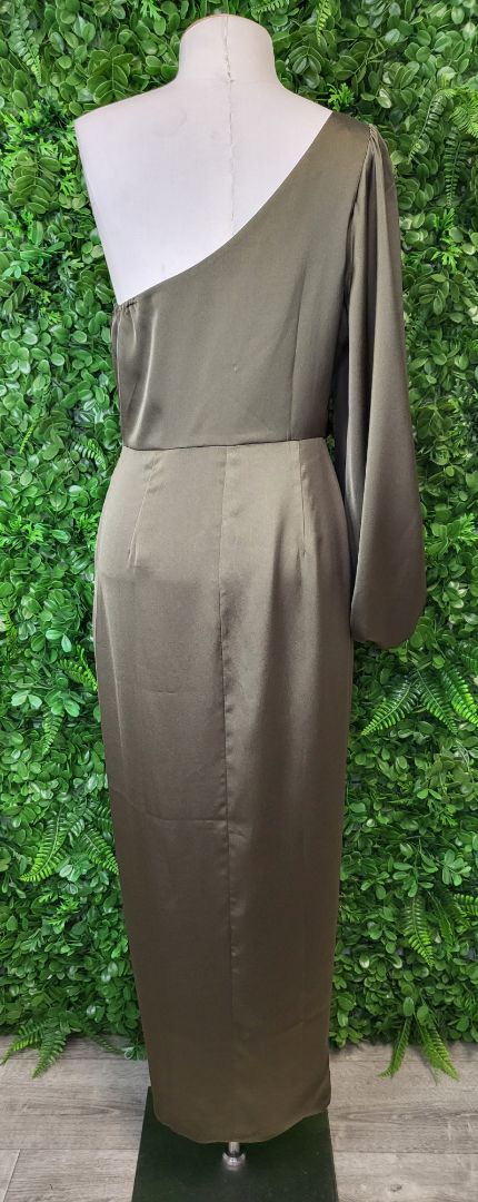 Shona Joy Pine One Shoulder Dress BNWT (12)