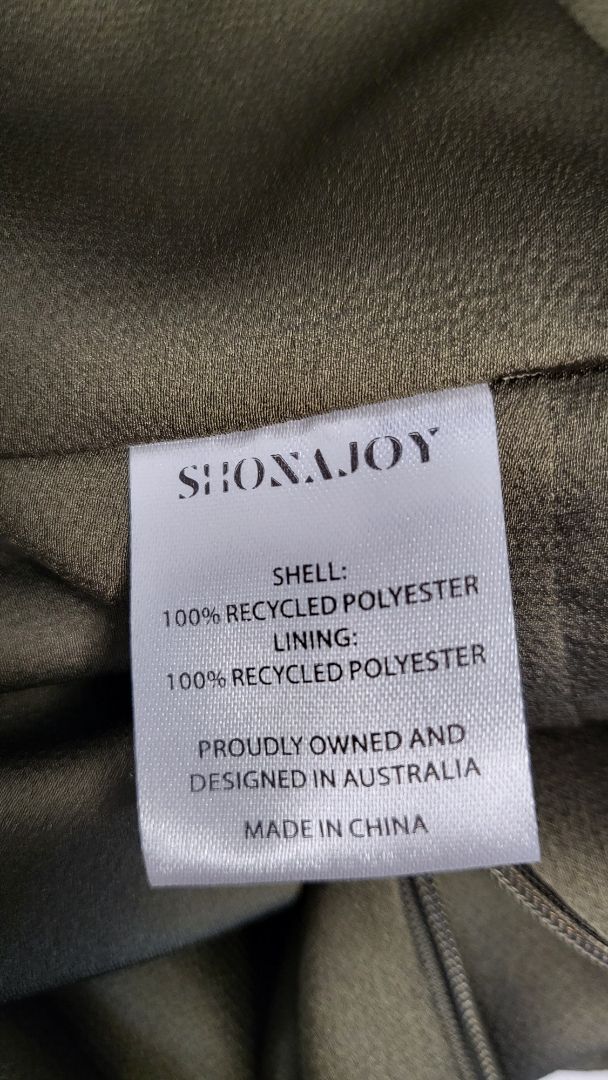 Shona Joy Pine One Shoulder Dress BNWT (12)