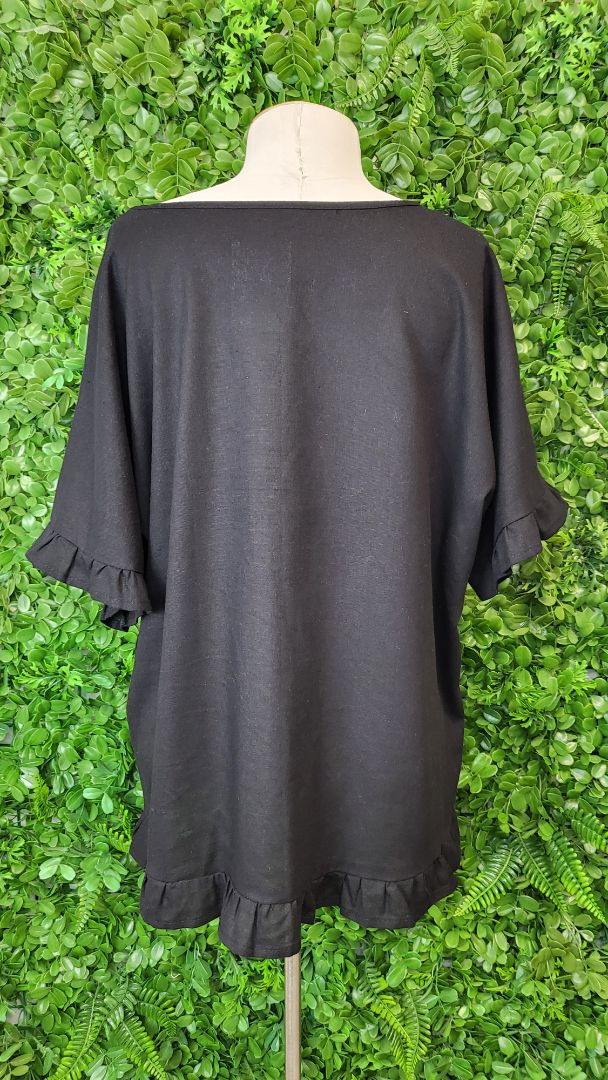Ruby & Rain Black Linen Top (16)
