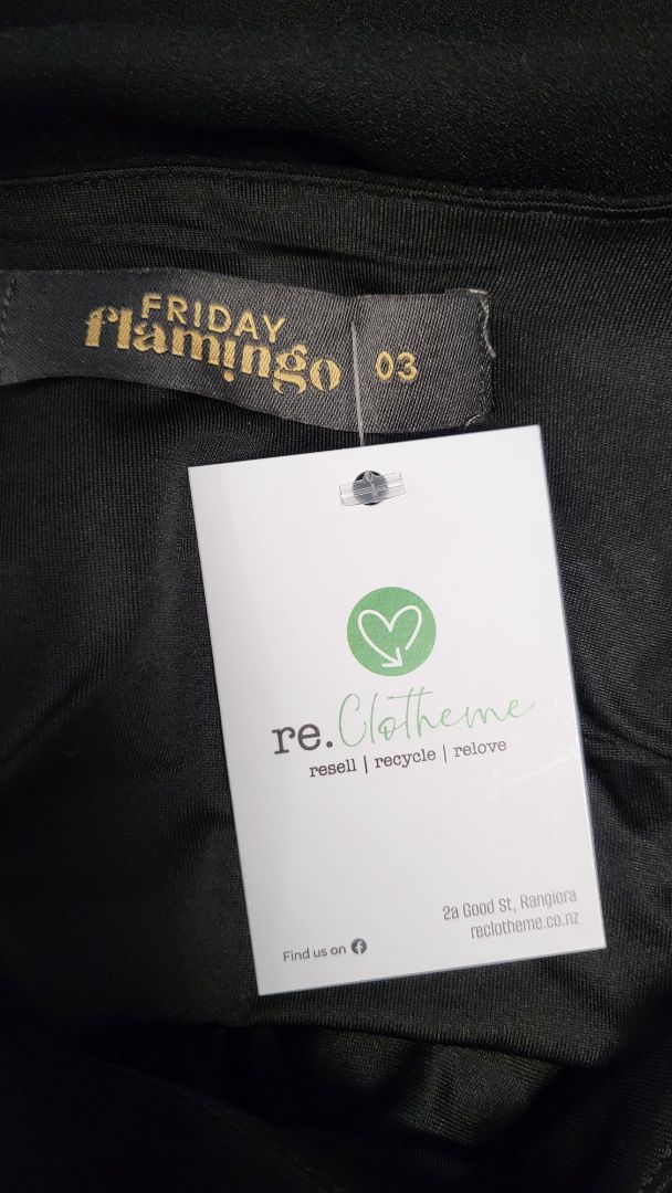 Friday Flamingo Black Flare Sleeve Top (20)