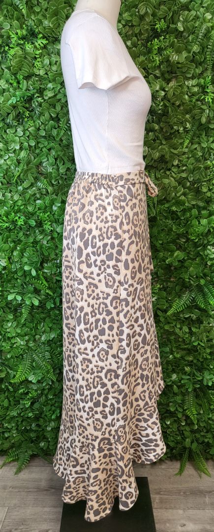 Decjuba Animal Print Frill Wrap Skirt (10)