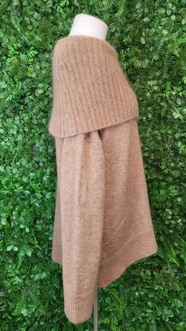 Witchery Caramel Cowl Neck Knit (14-16)