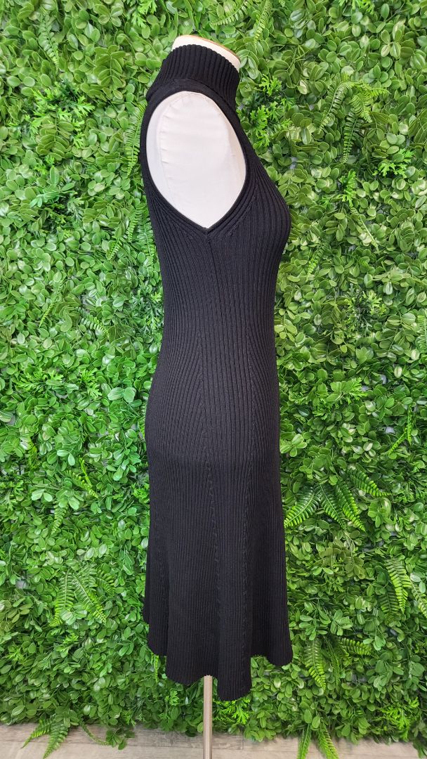 Veronika Maine Black Ribbed Dress (8)