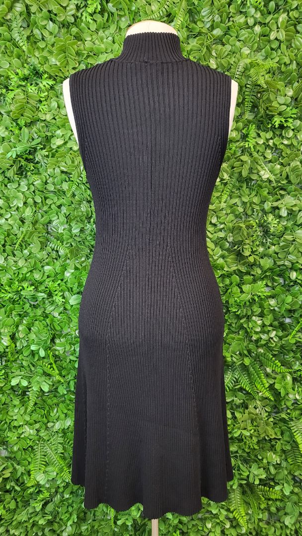 Veronika Maine Black Ribbed Dress (8)