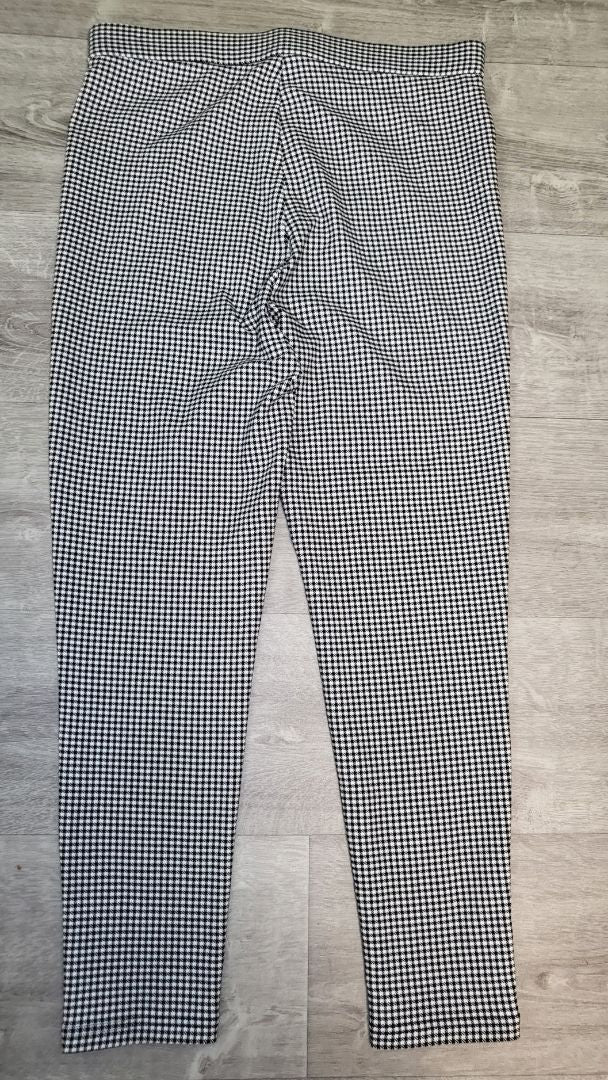 Zara Black/White Check Ponti Pants (14)