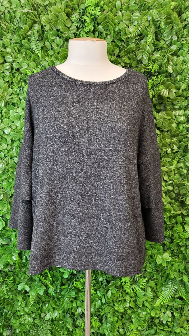 New Look Grey Flare Sleeve Top (12)