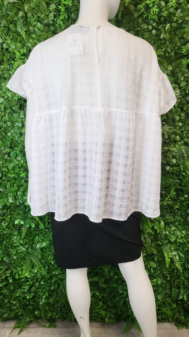 Decjuba White Babydoll Top (14-18)