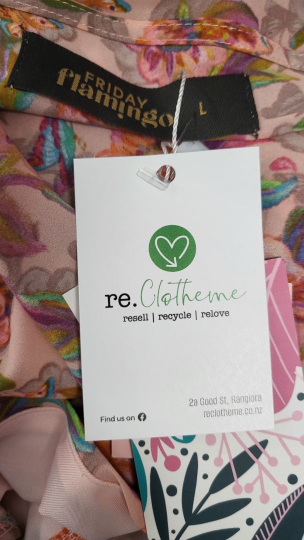 Friday Flamingo Floral Wrap Top BNWT (20-22)