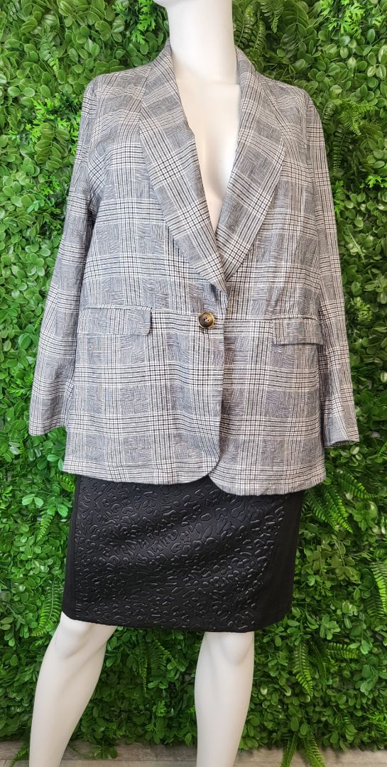 Playlist Grey Checked Blazer (18-20)