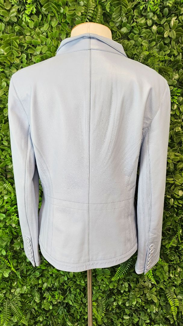PJ Skins Sky Blue Leather Blazer (12)