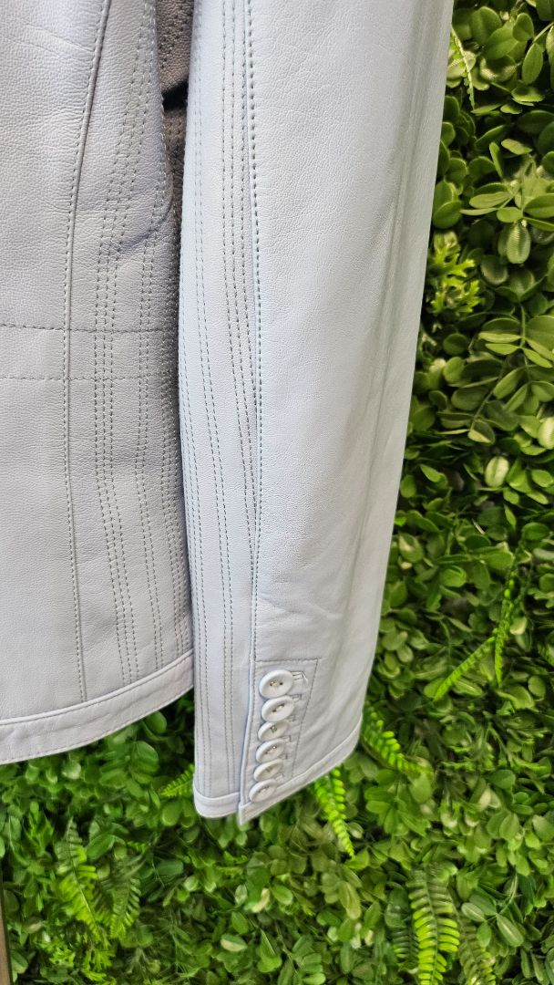 PJ Skins Sky Blue Leather Blazer (12)