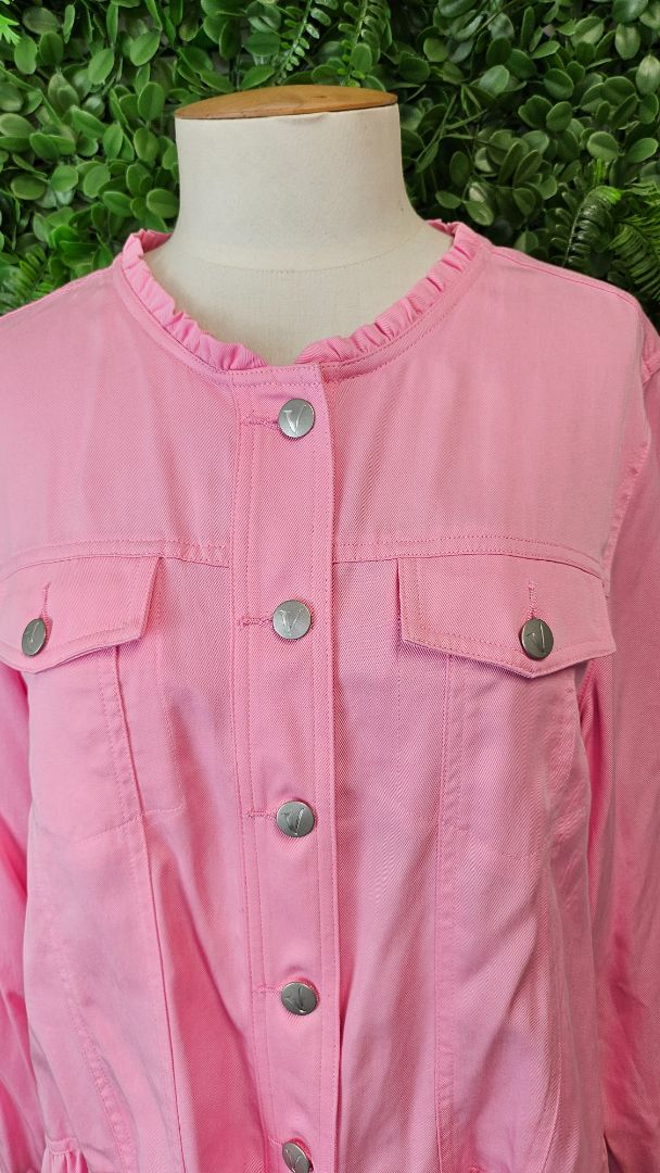 Vassalli Pink Frill Hem Jacket (14)