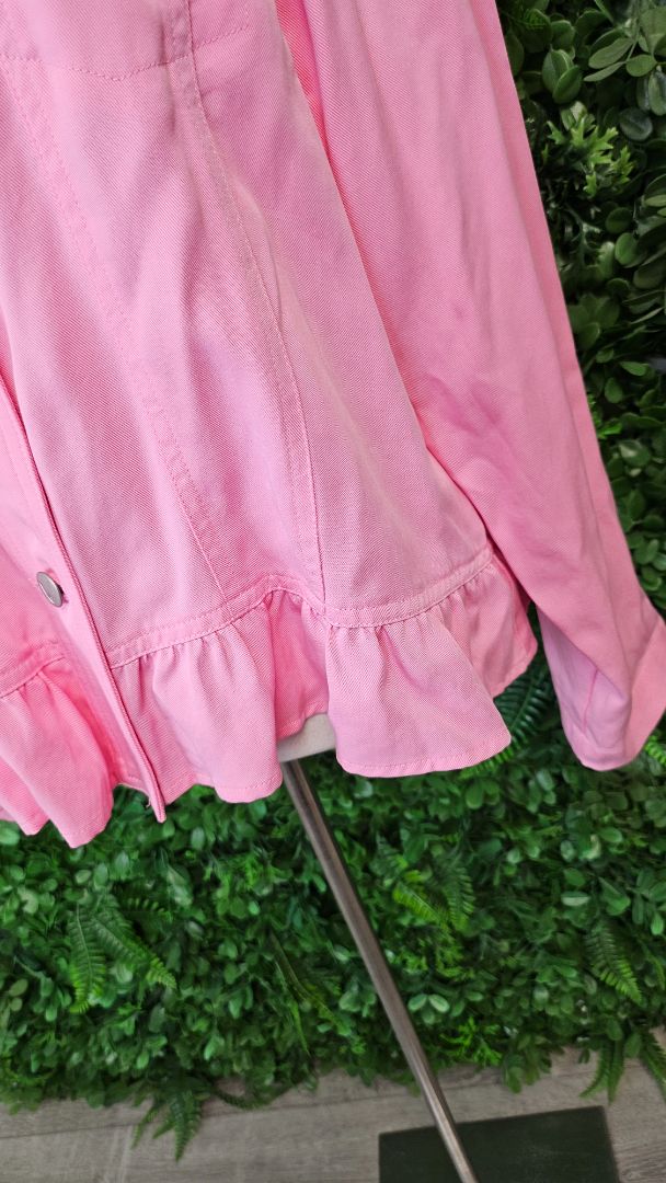 Vassalli Pink Frill Hem Jacket (14)