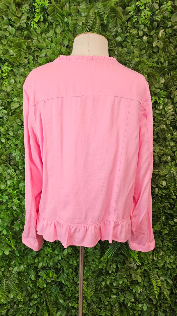Vassalli Pink Frill Hem Jacket (14)