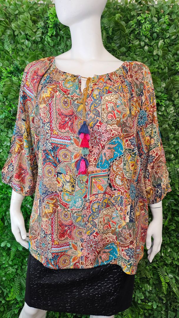 Paprika Multi Boho Top (20-22)